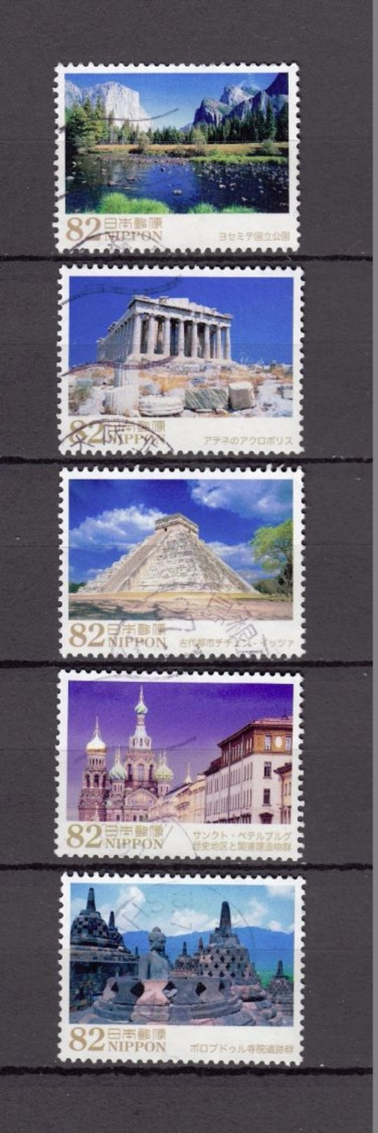 Japan 2015 - Overseas World Heritage 5, Used Stamps, Michelnr. 7299-03 - Gebruikt