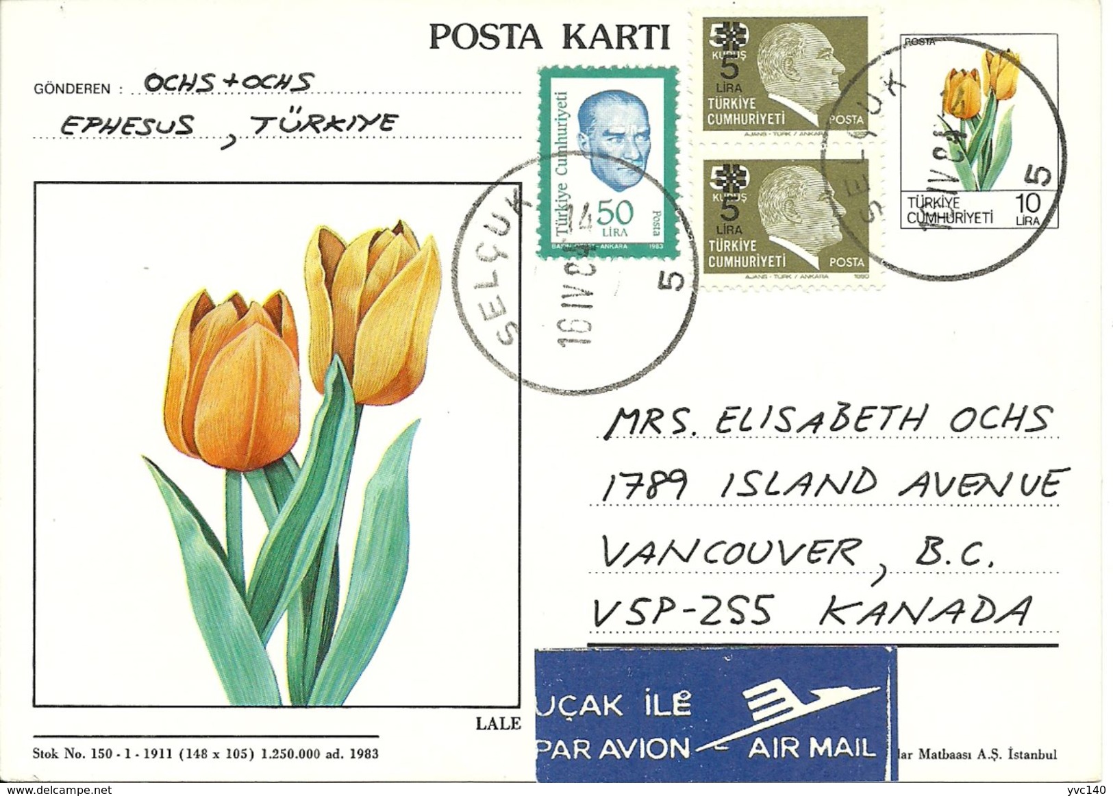 Turkey ; 1983 Postal Stationery - Interi Postali