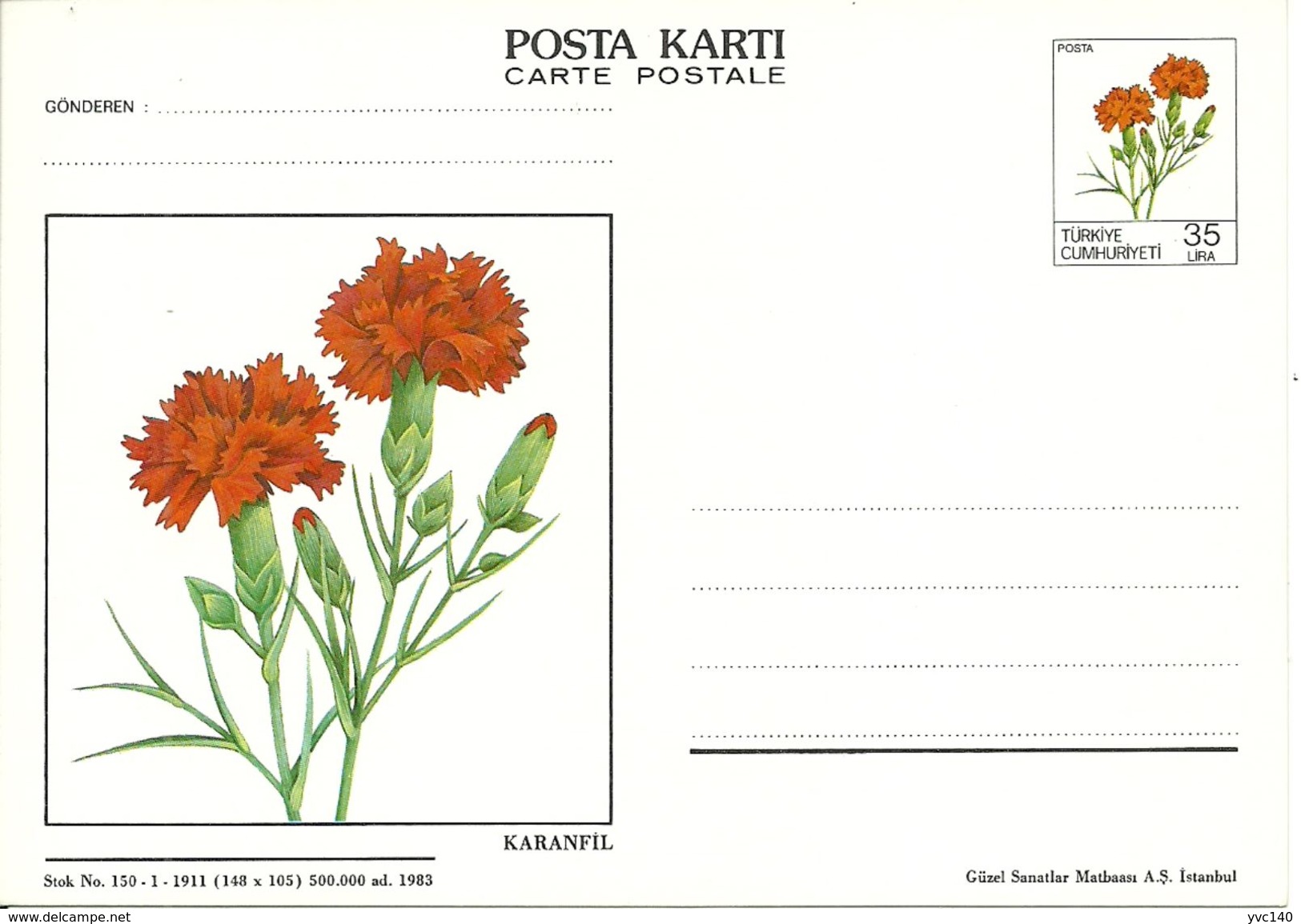 Turkey ; 1983 Postal Stationery - Postwaardestukken