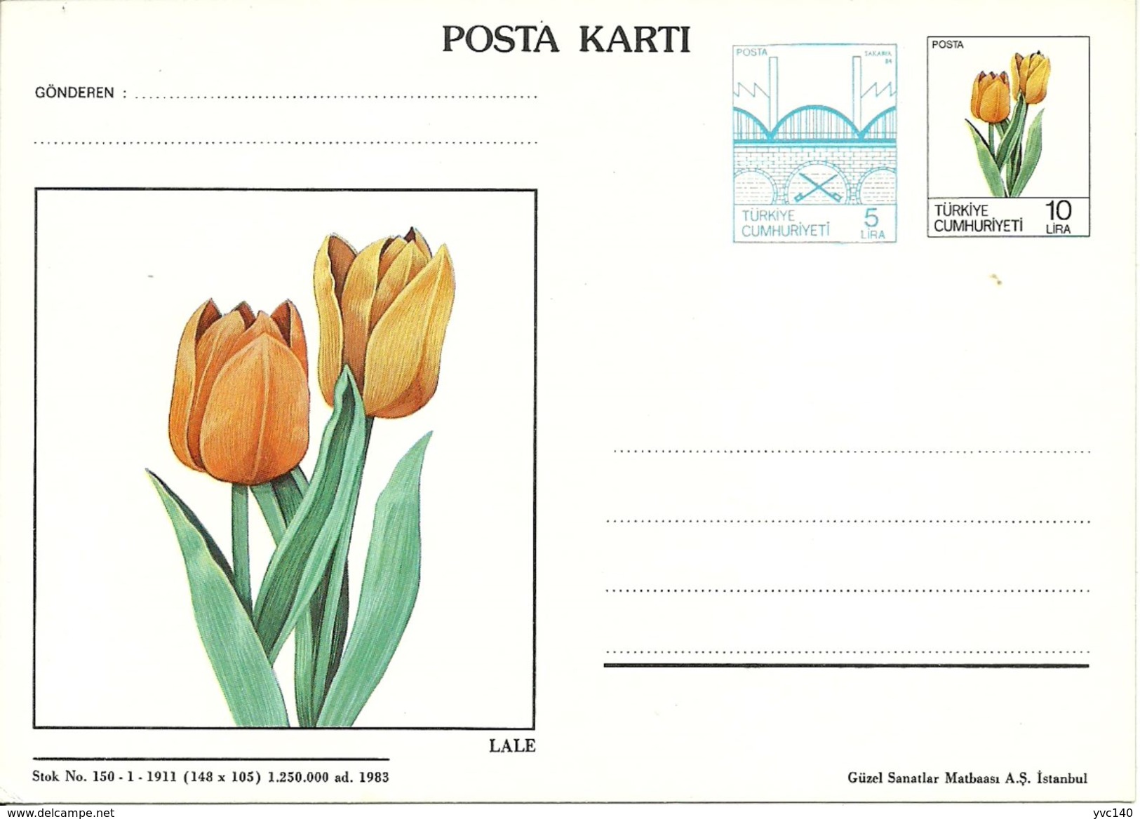Turkey ; 1984 Postal Stationery - Postal Stationery