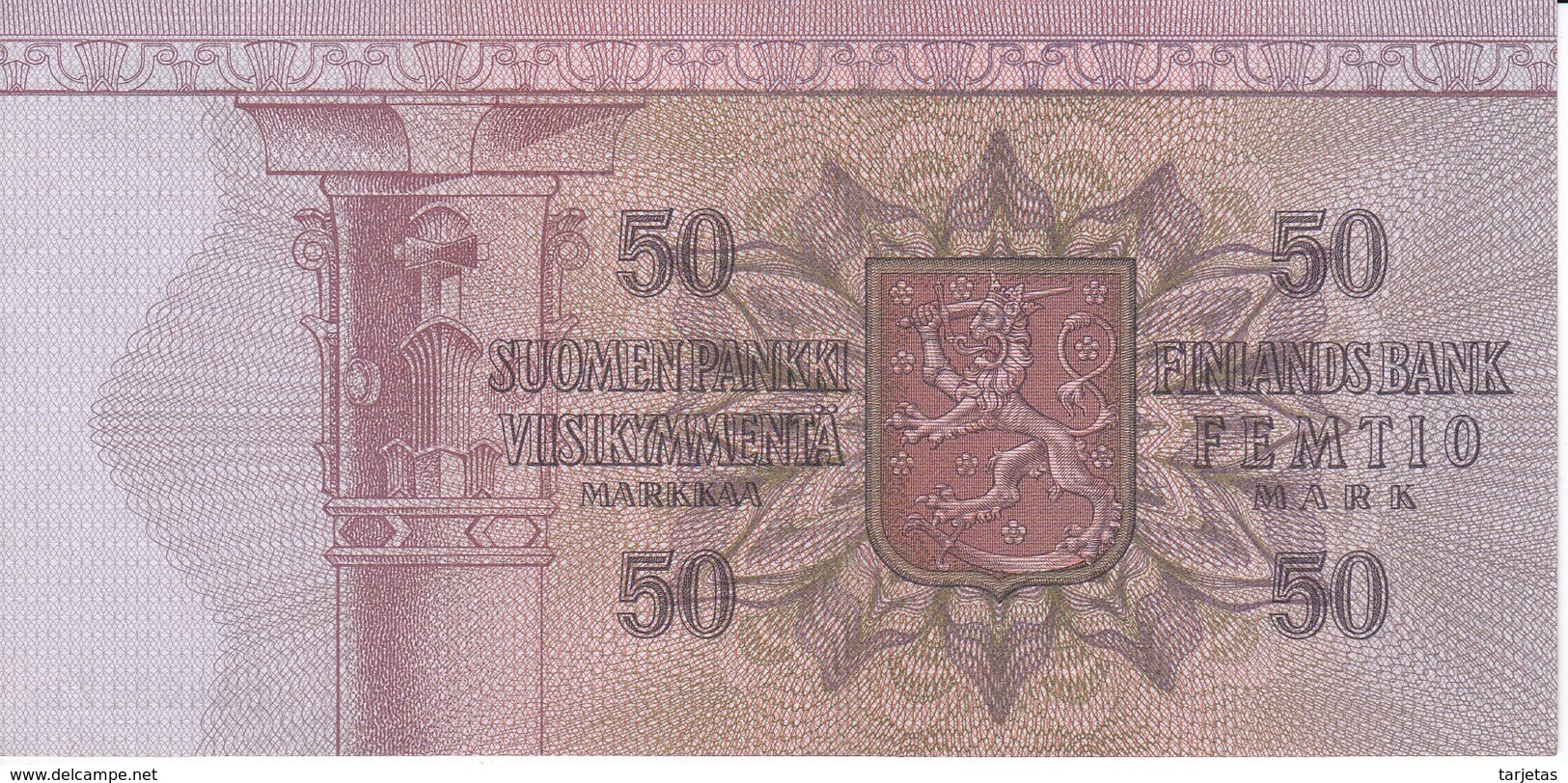 BILLETE DE FINLANDIA DE 50 MARKKAA DEL AÑO 1977 EN CALIDAD EBC (XF)  (BANKNOTE) - Finland