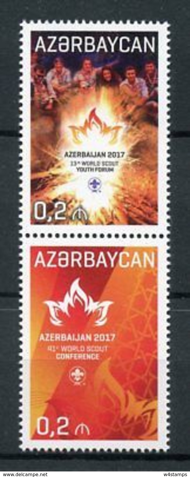 Azerbaijan 2017 MNH 41st World Scout Conference 2v Set Scouting Stamps - Otros & Sin Clasificación