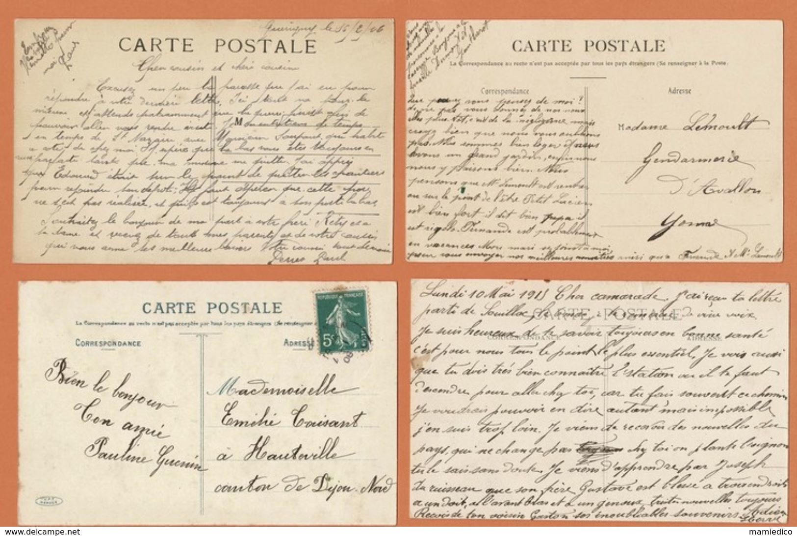 Lot de 24 CP France + 6 ordinaires Toutes scannées recto-verso Lot n°007