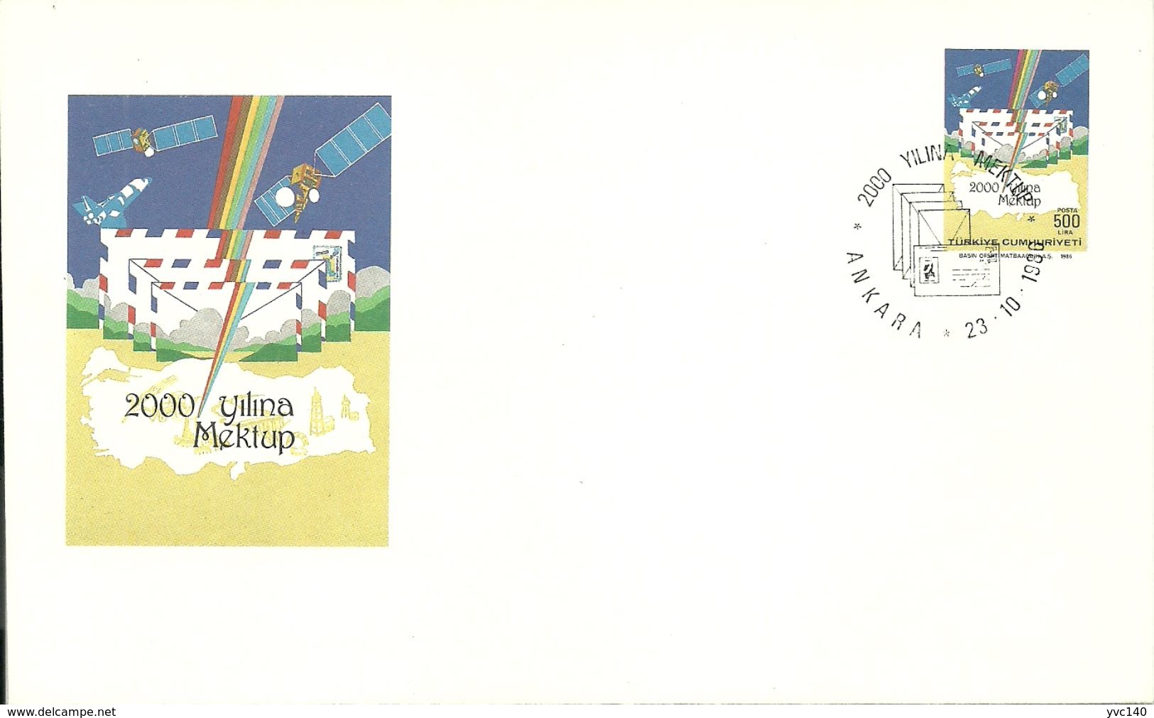 Turkey; 1986 Postal Stationery, "Letter To The Year 2000" - Ganzsachen