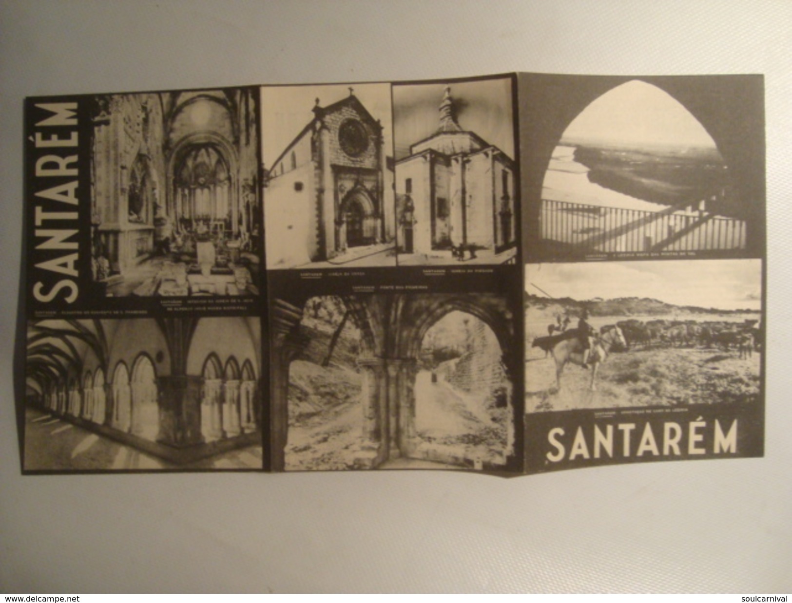 SANTARÉM - PORTUGAL, 1948. TRI-FOLD PAMPHLET W/ B/W PHOTOS. - Dépliants Touristiques