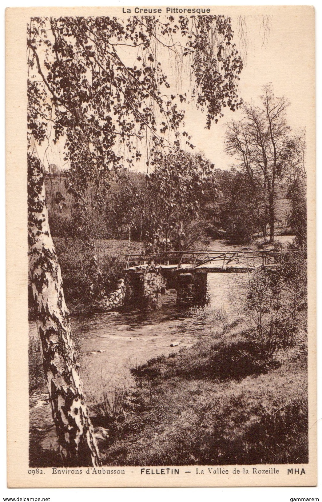 23 FELLETIN - La Vallée De La Rozeille - Vieux Pont - Cpa Creuse - Felletin