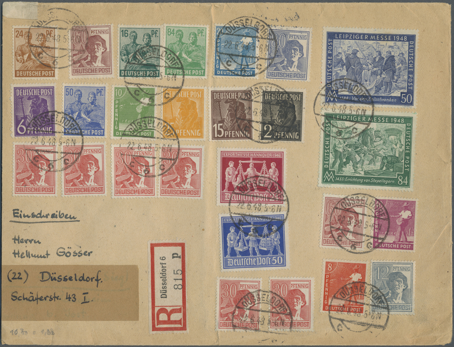 Br Deutschland: 1910 Ab, Urige Mischung Mit Ca. 200 Meist Grossformatigen Belegen In Einer Holzkiste. D - Collections