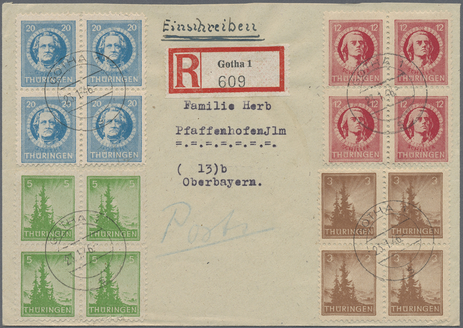 GA/Br/ Deutschland: 1916 - 1952 (ca.), Umfangreicher Bestand Von über 580 Belegen, Dabei Massenfrankaturen, - Collections