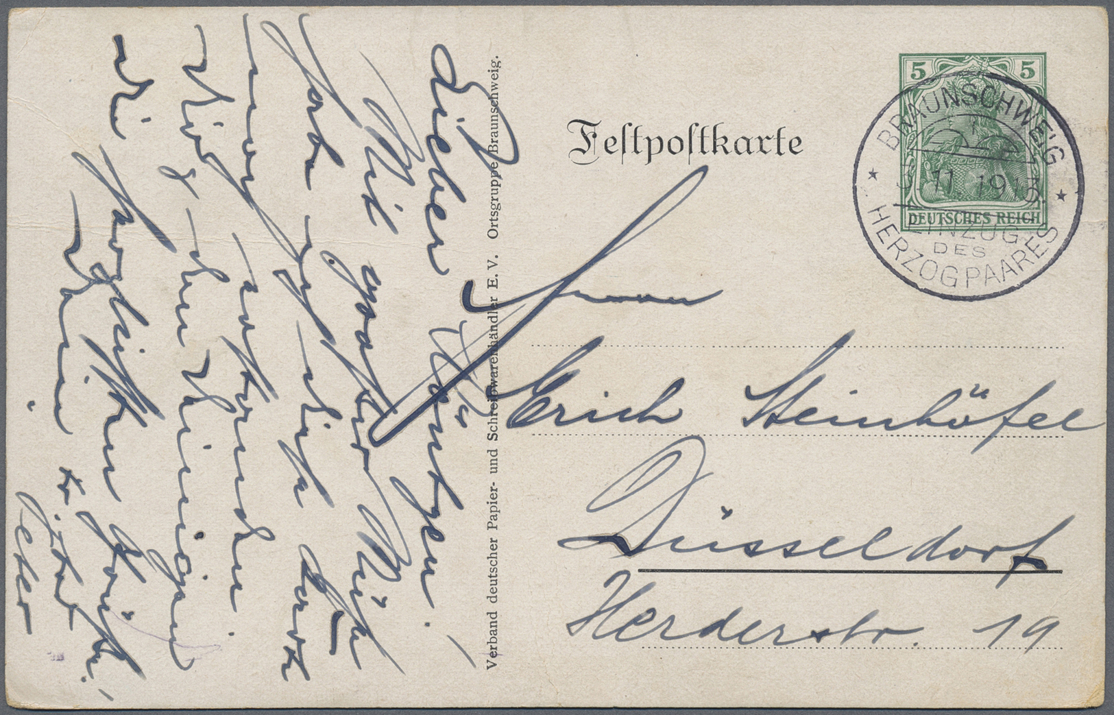 GA/ Deutschland - Ganzsachen: 1895 - 1920 (ca.), Umfangreicher Posten Ansichtskarten Und Privat-Ganzsach - Collections