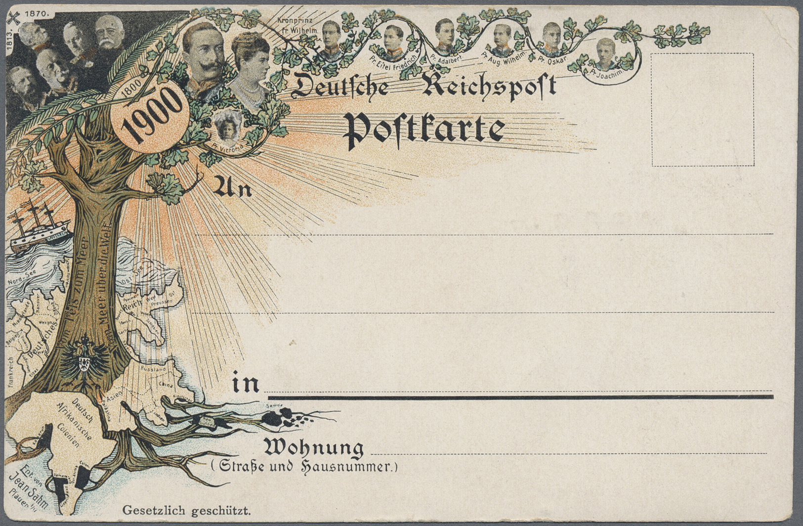 GA/ Deutschland - Ganzsachen: 1895 - 1920 (ca.), umfangreicher Posten Ansichtskarten und Privat-Ganzsach