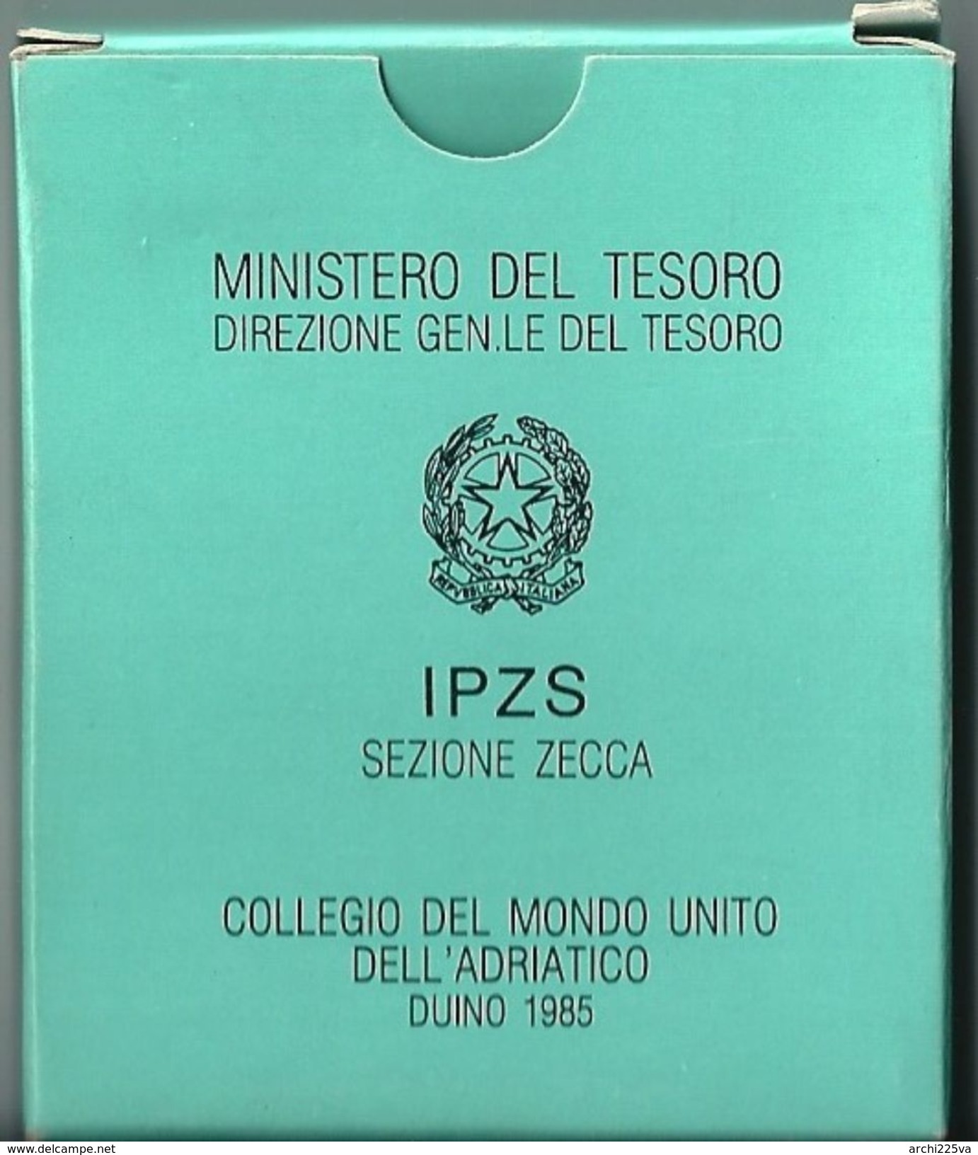 1985 ITALIA - Collegio Duino - 500 Lire FDC - Argento / Silver / Argent - Confezione Originale - Jahressets & Polierte Platten