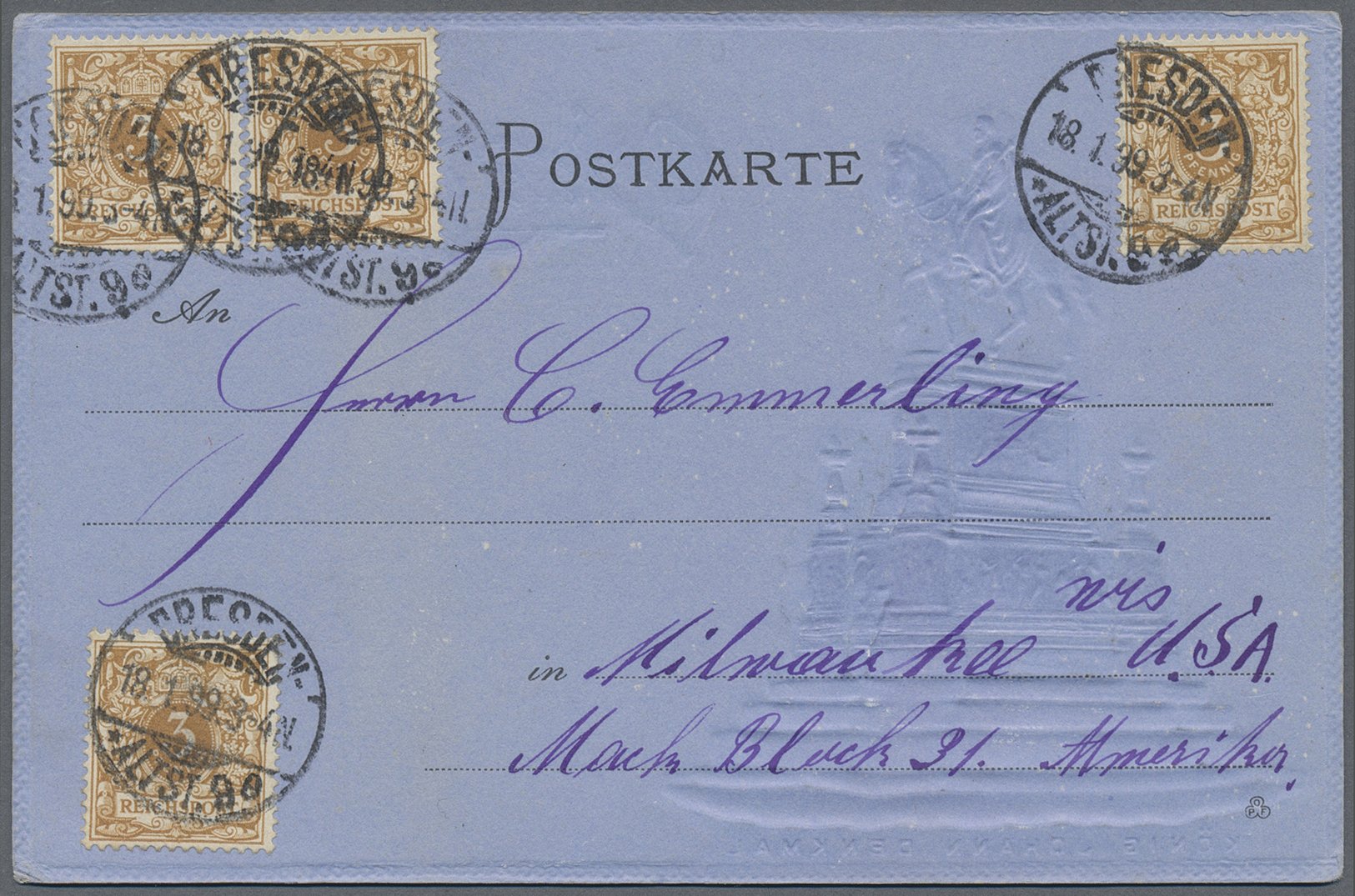 Br/GA Deutschland: 1882 ab, vielseitiger und gehaltvoller Bestand quer durch die deutschen Sammelgebiete m
