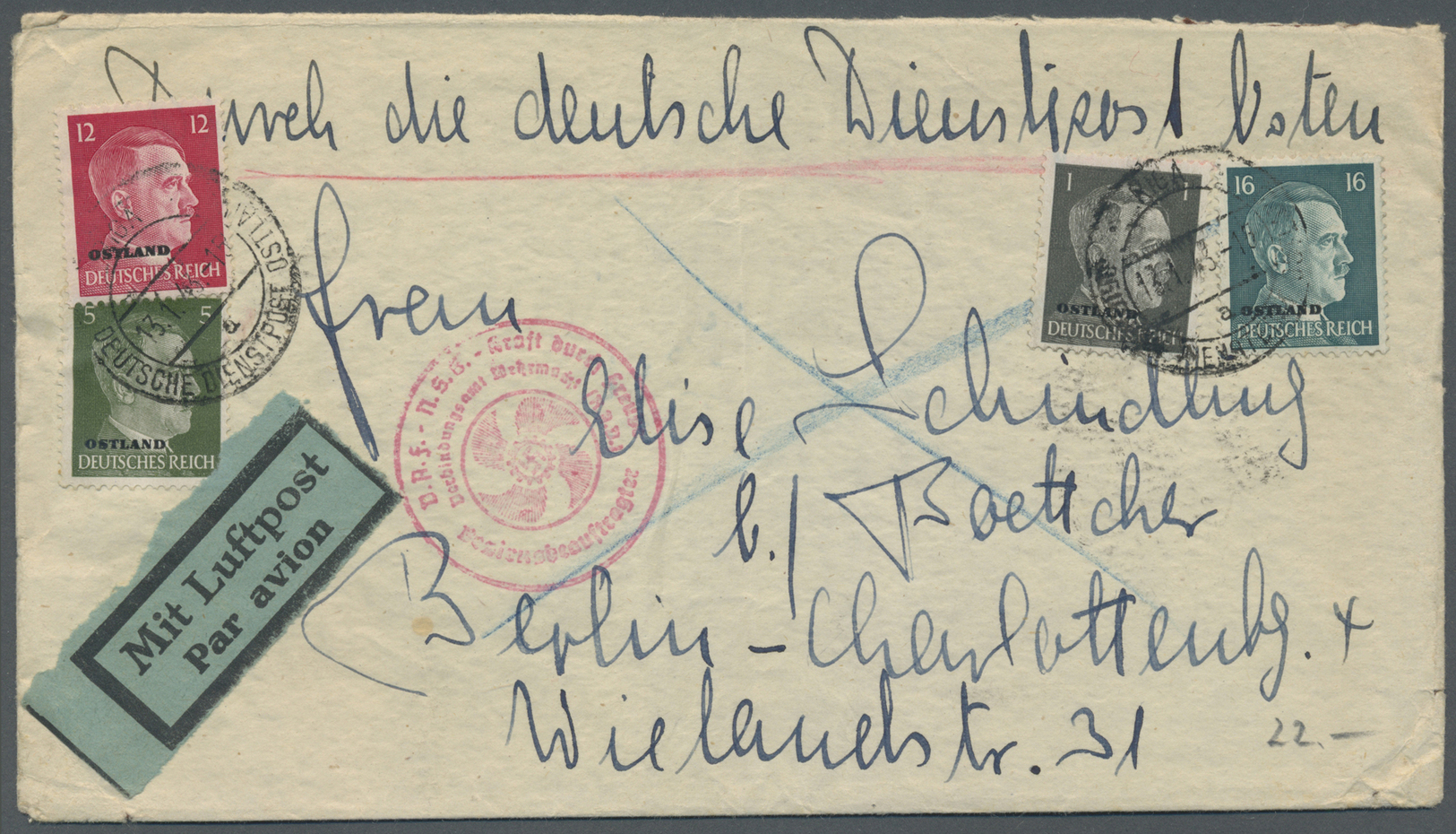 GA/Br/ Deutschland: 1920 - 1981 (ca.), umfangreicher Posten von über 120 meist großformatigen Belegen, dabe