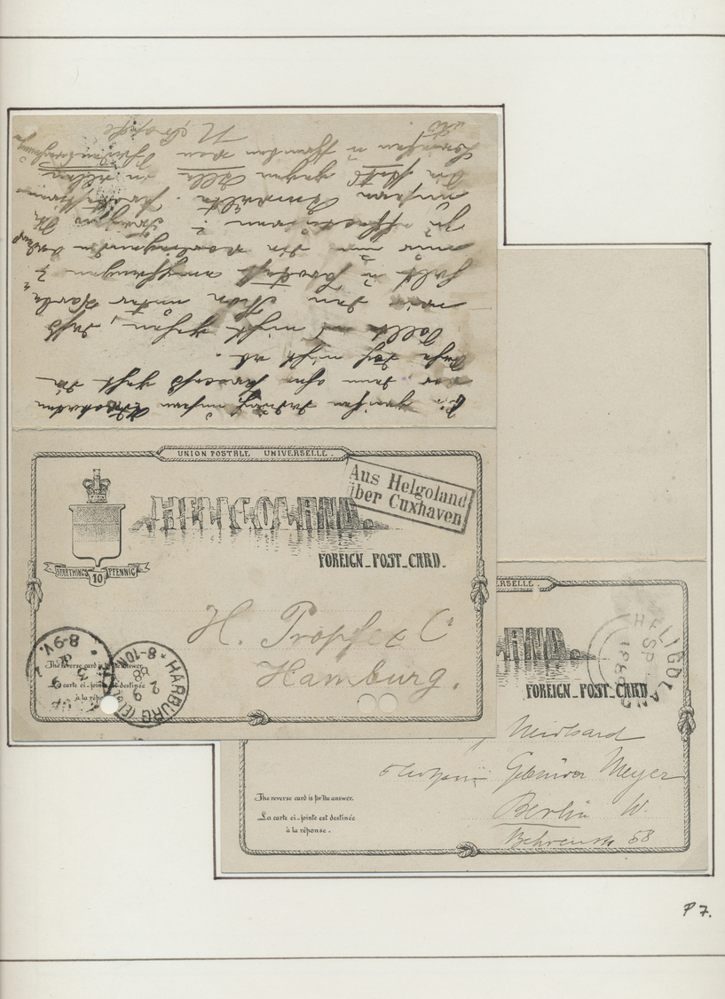 GA Helgoland - Marken Und Briefe: 1875/90(ca.), Sammlung Von 47 Ganzsachen-Umschlägen/(Doppel)Karten/St - Heligoland