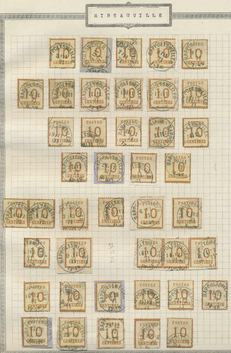 Brfst/O Elsass-Lothringen - Marken Und Briefe: 1870/1871, Umfassende Spezialsammlung Von über 4.600 Marken ( - Autres & Non Classés