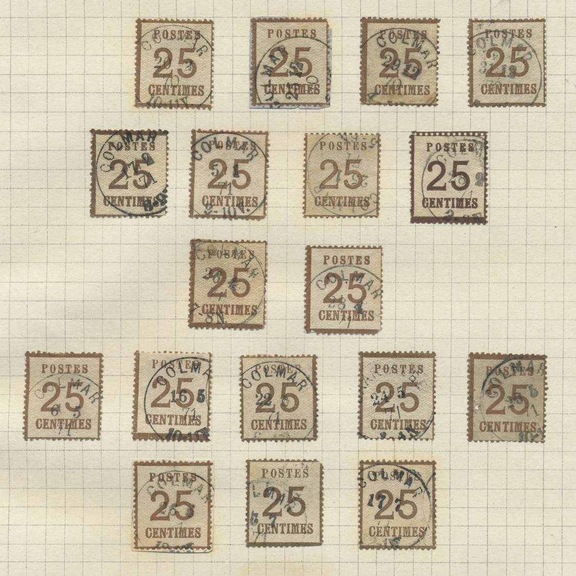 Brfst/O Elsass-Lothringen - Marken und Briefe: 1870/1871, umfassende Spezialsammlung von über 4.600 Marken (