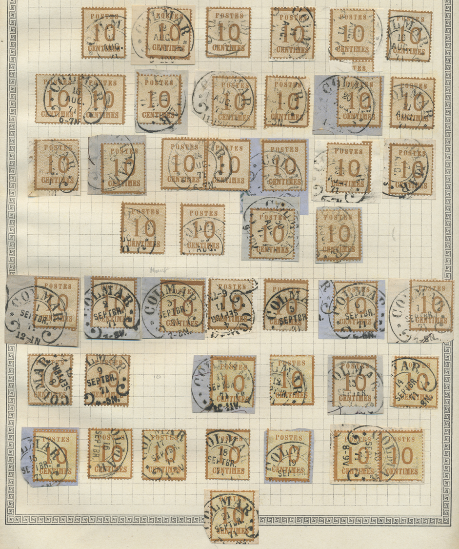 Brfst/O Elsass-Lothringen - Marken und Briefe: 1870/1871, umfassende Spezialsammlung von über 4.600 Marken (