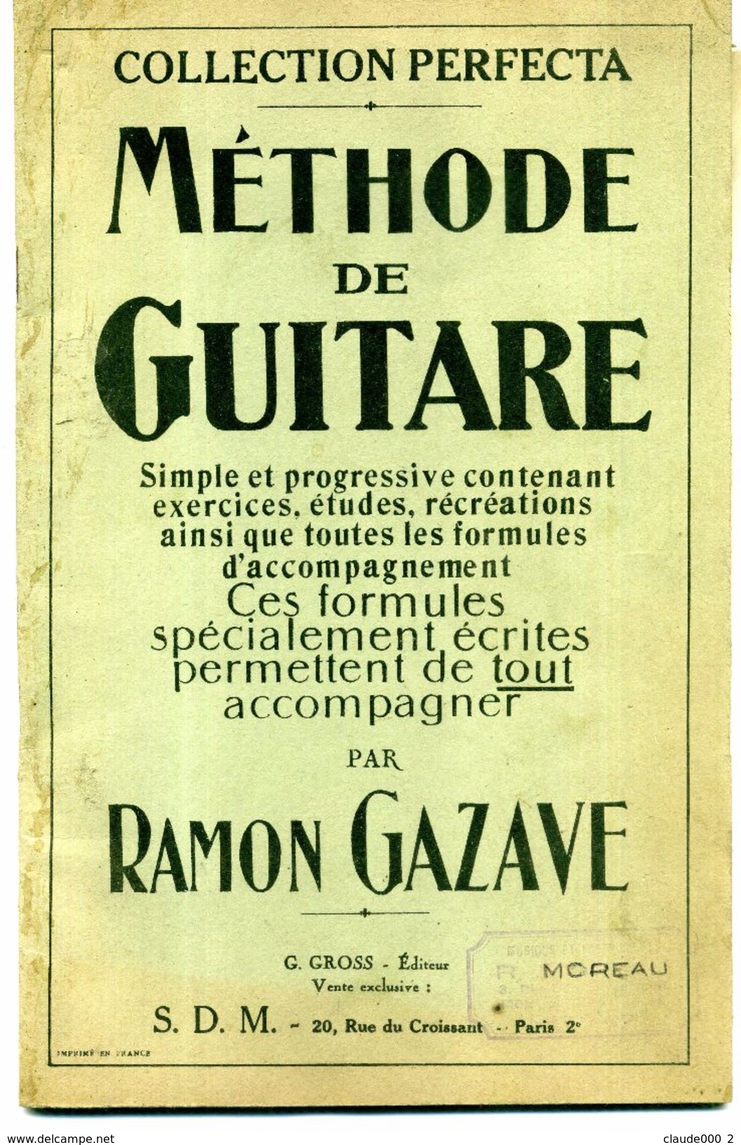 METHODE DE GUITARE Par RAMON GAZAVE . Collection Perfecta - Textbooks