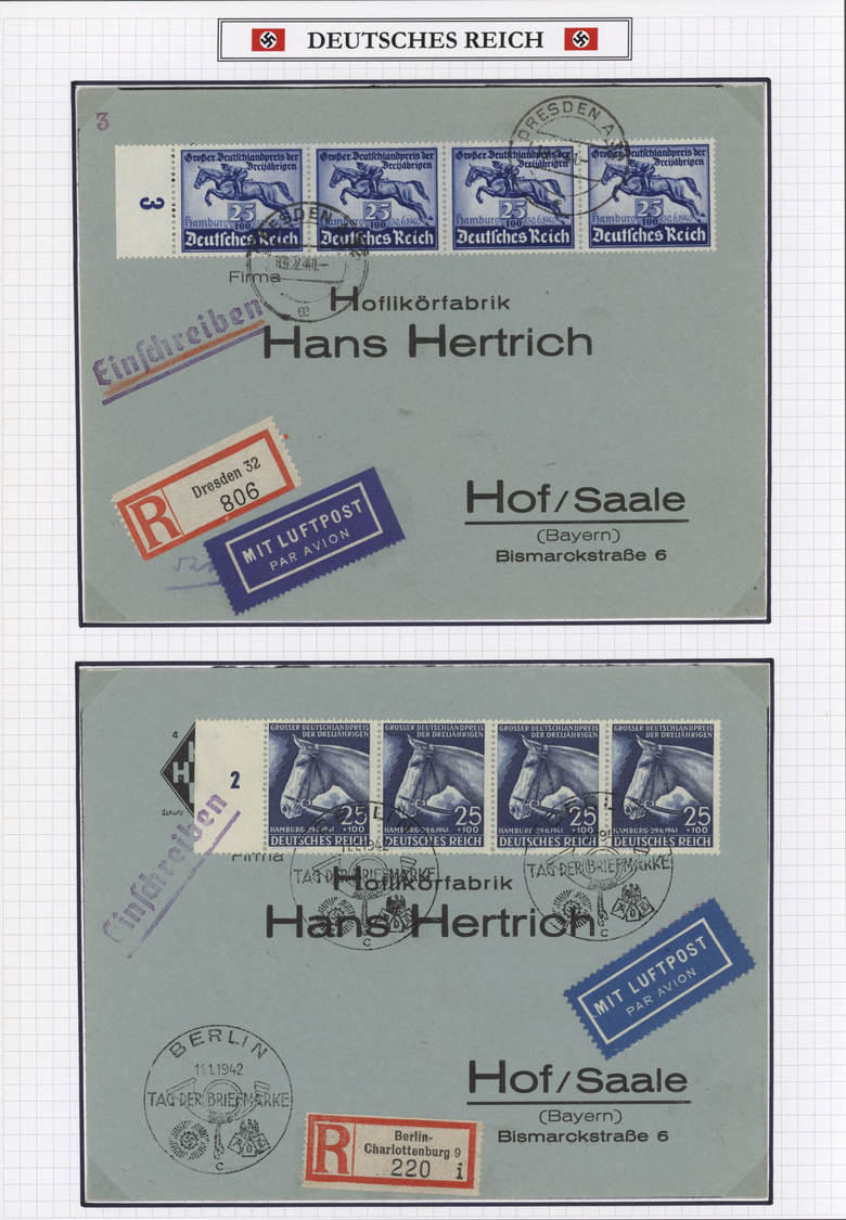 Br Deutsches Reich - 3. Reich: 1933 - 1945, Sehr saubere Sammlung, ausstellungsmäßig aufgezogen mit 135