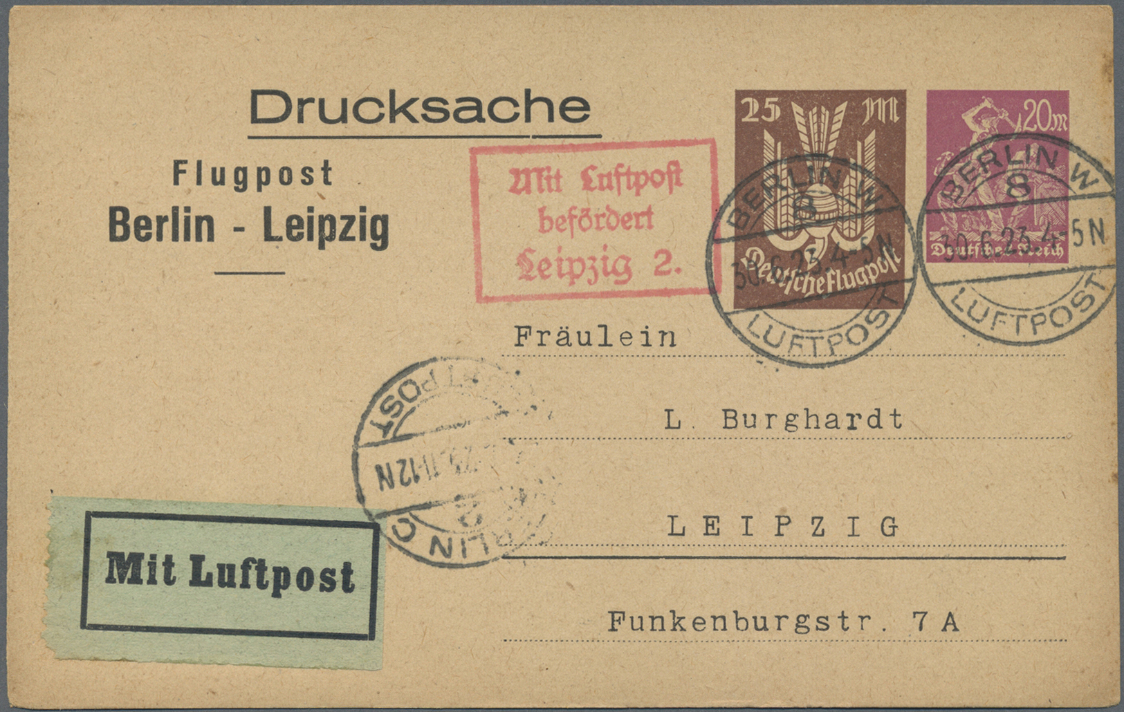 GA Deutsches Reich - Ganzsachen: 1923 - 1938, Posten von ca. 84 Privatganzsachen zum Thema LUFTPOST, en