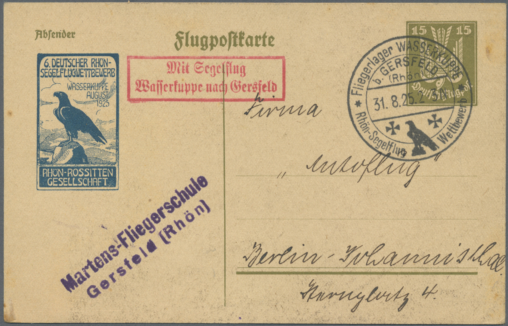 GA Deutsches Reich - Ganzsachen: 1923 - 1938, Posten von ca. 84 Privatganzsachen zum Thema LUFTPOST, en