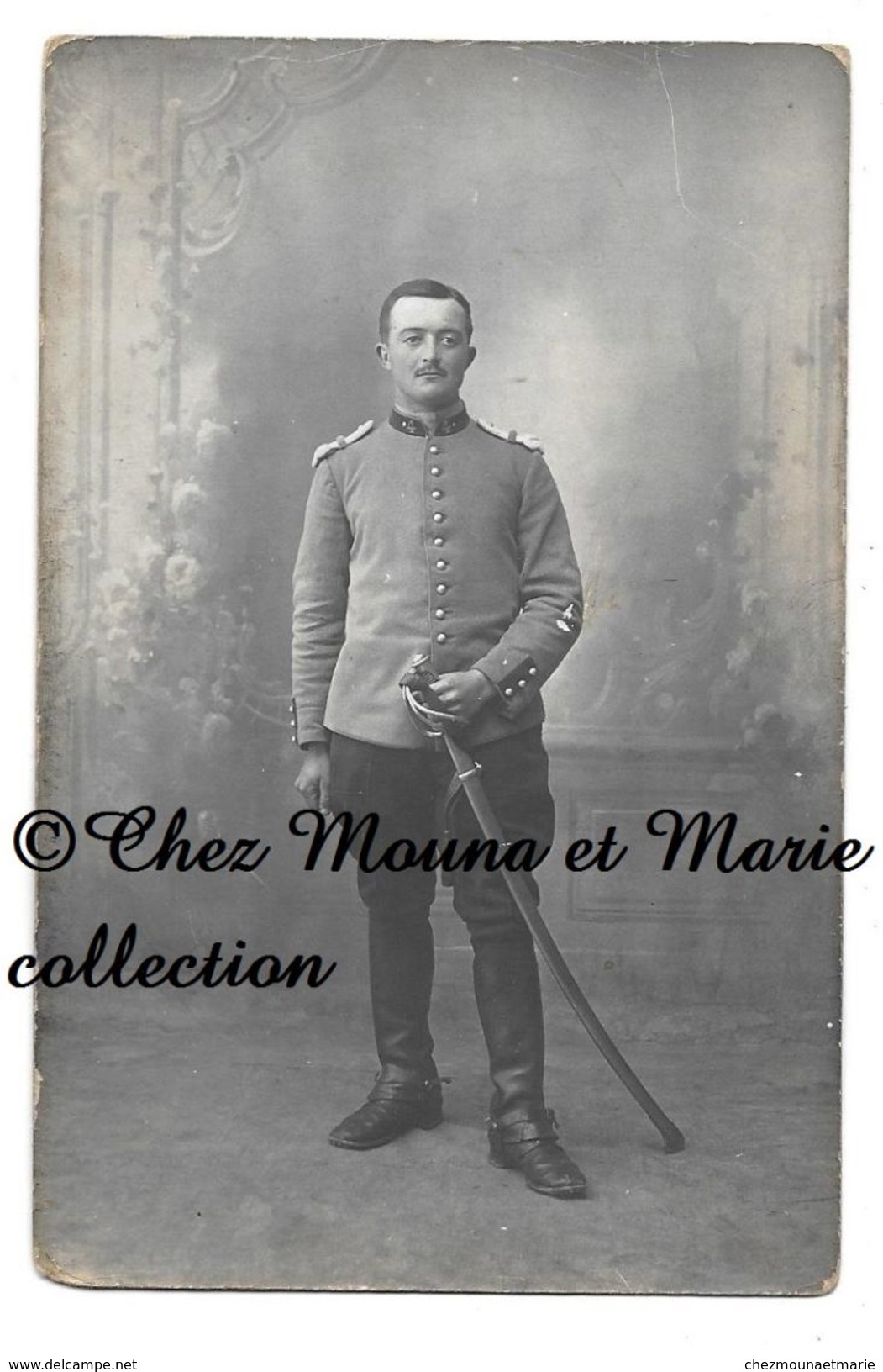 CAVALIER DU 4 EME REGIMENT - CARTE PHOTO MILITAIRE CPA - Personen