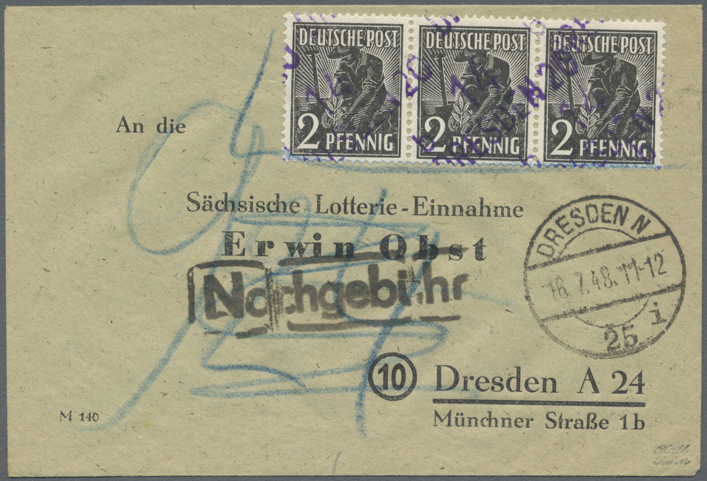 Br Sowj. Zone - Bezirkshandstempel: 1948, Schöner Posten Von 10 Ehemaligen Einzellos-Belegen Mit Bezirk - Andere & Zonder Classificatie