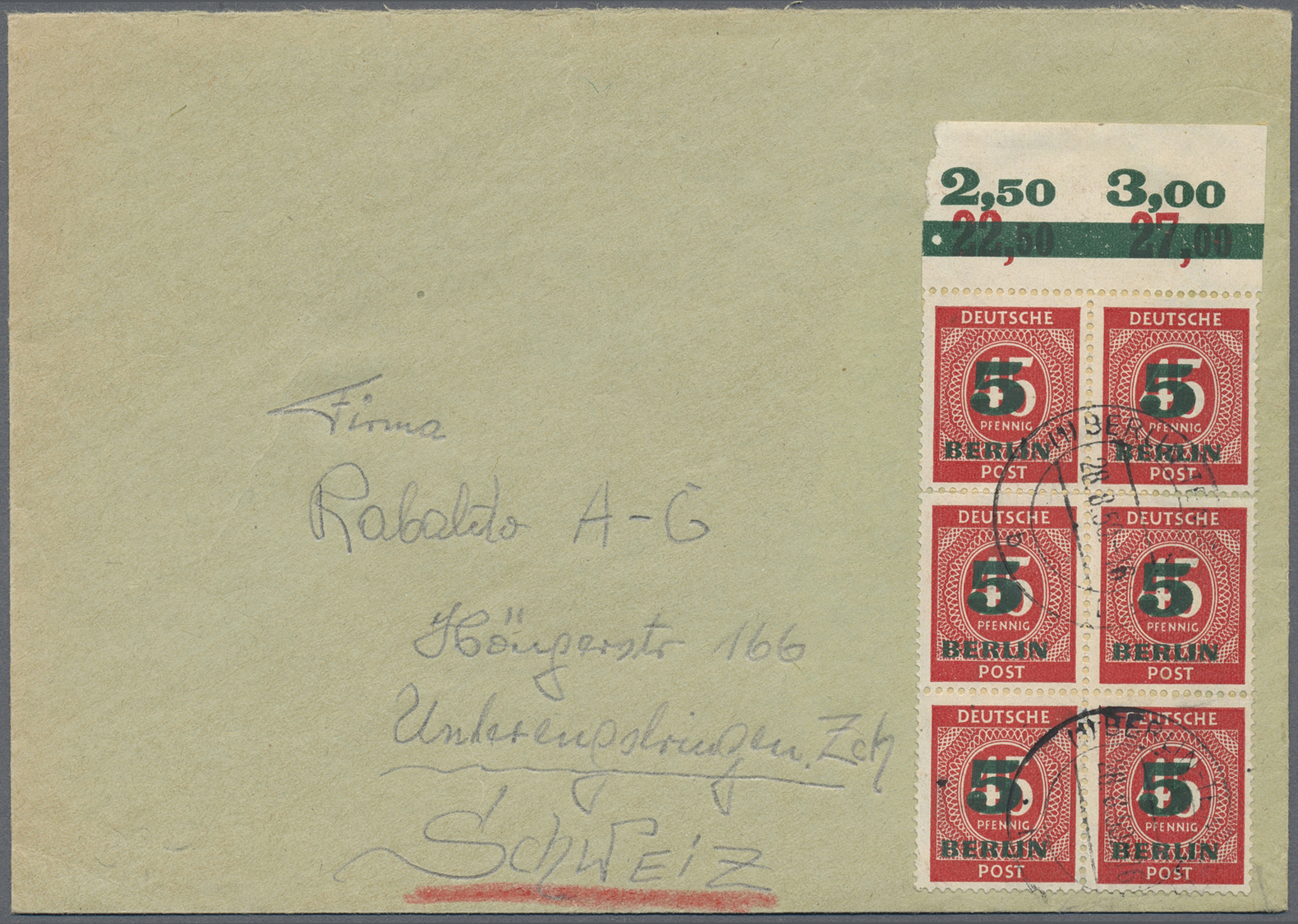 Br/GA Berlin: 1948/70 (ca.), Posten Von Ca. 38 Aussergewöhnlichen (meist Ehemalige Einzellos)-Belegen, Nah - Andere & Zonder Classificatie