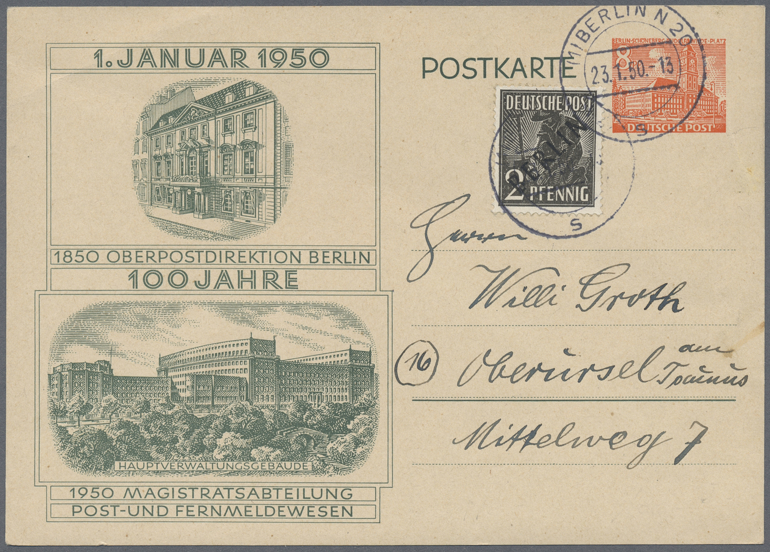 Br/GA Berlin: 1948/70 (ca.), Posten von ca. 38 aussergewöhnlichen (meist ehemalige Einzellos)-Belegen, nah