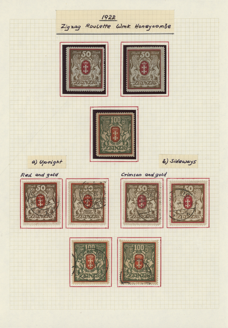 */O/Br/GA/ Danzig: 1850 - 1941 (ca.), postgeschichtliche Sammlung, sehr sauber auf selbst gestalteten Blätter,
