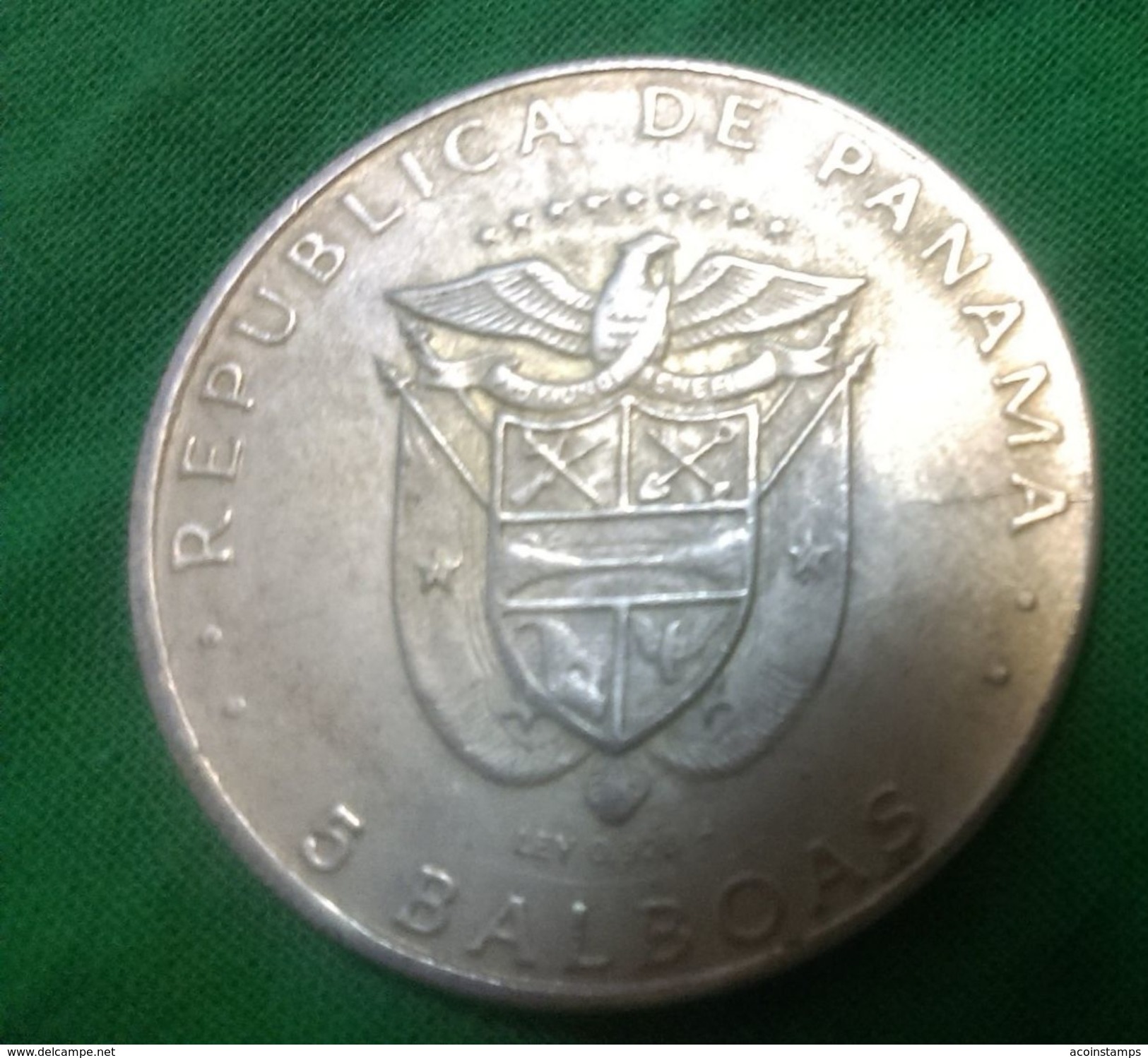 PANAMA 1976 BELISARIO PORRAS 5 BALBOAS LEY 0.925 DIAMETER 38 Mm,WEIGHT 17.41 GRAM - Panama