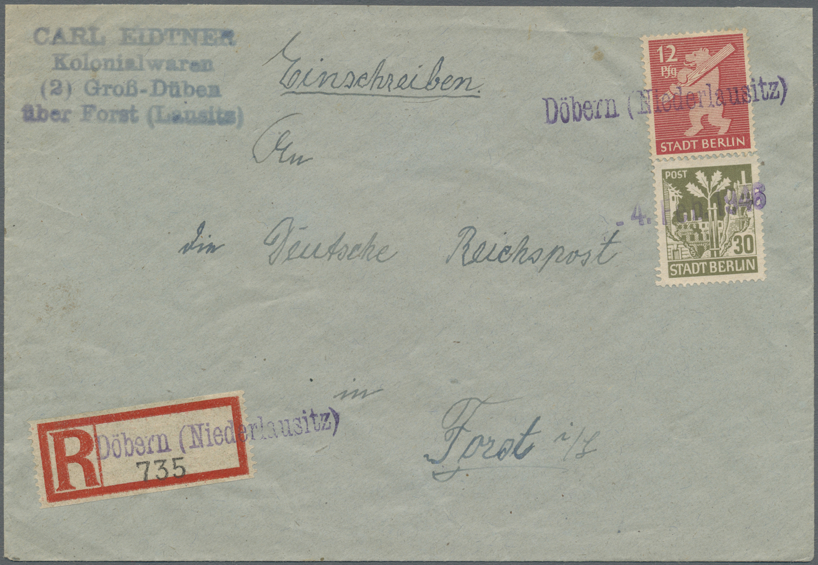 Br/GA Sowjetische Zone Und DDR: 1945/60(ca.), Schöner Posten Von Ca. 40 Belegen Meist SBZ Und Frühe DDR Mi - Collections