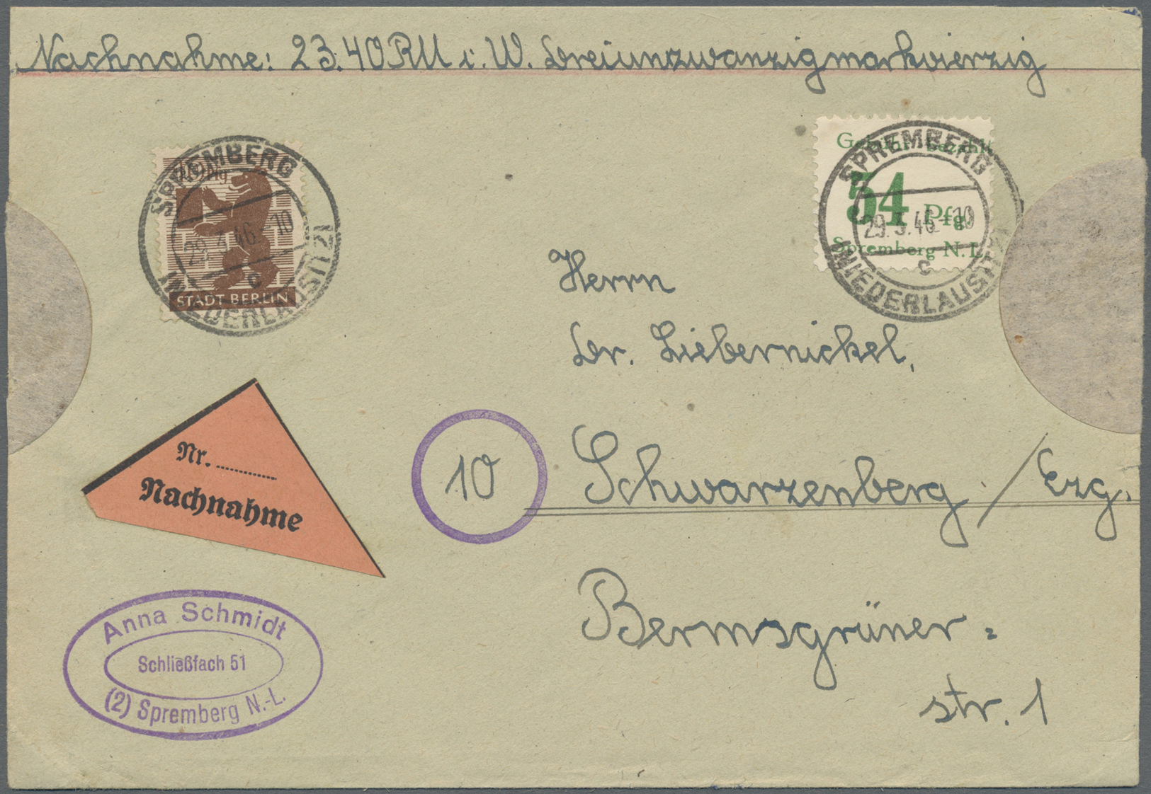 Br/GA Sowjetische Zone und DDR: 1945/60(ca.), Schöner Posten von ca. 40 Belegen meist SBZ und frühe DDR mi