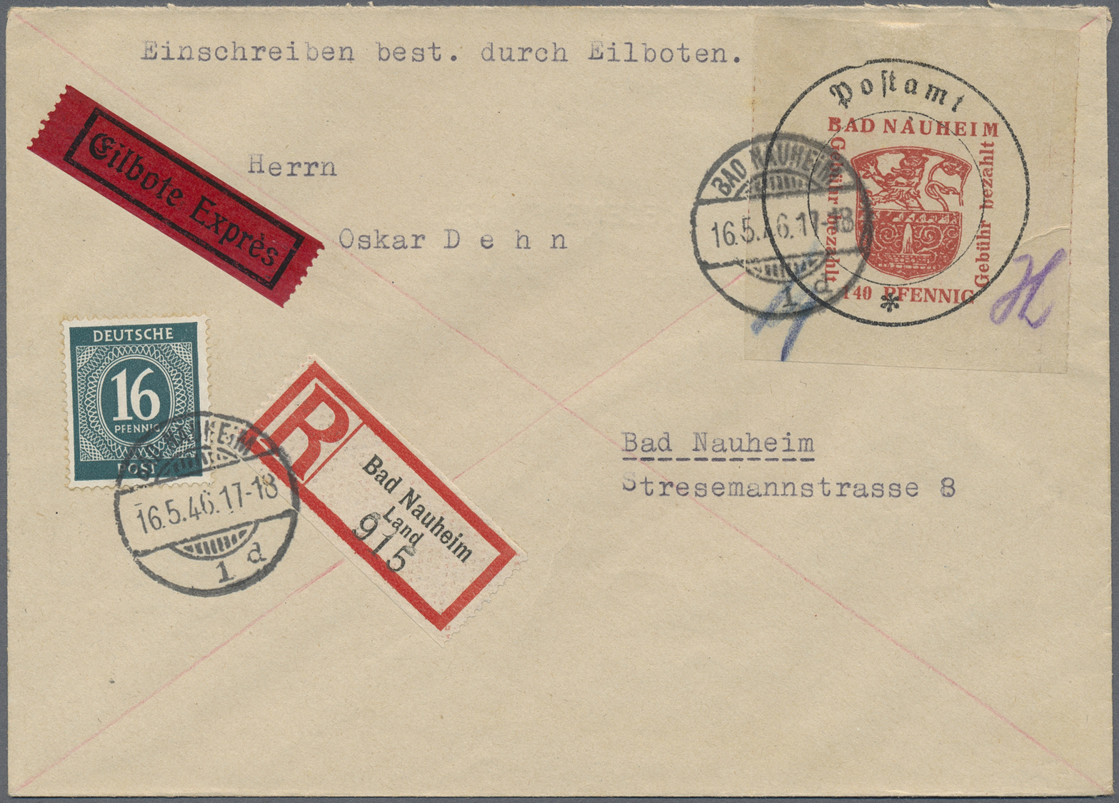 Br Bizone: 1946/48, Schöner Posten von ca. 50 Belegen meist Bizone (einige Gemeinschaftsausgaben) davon