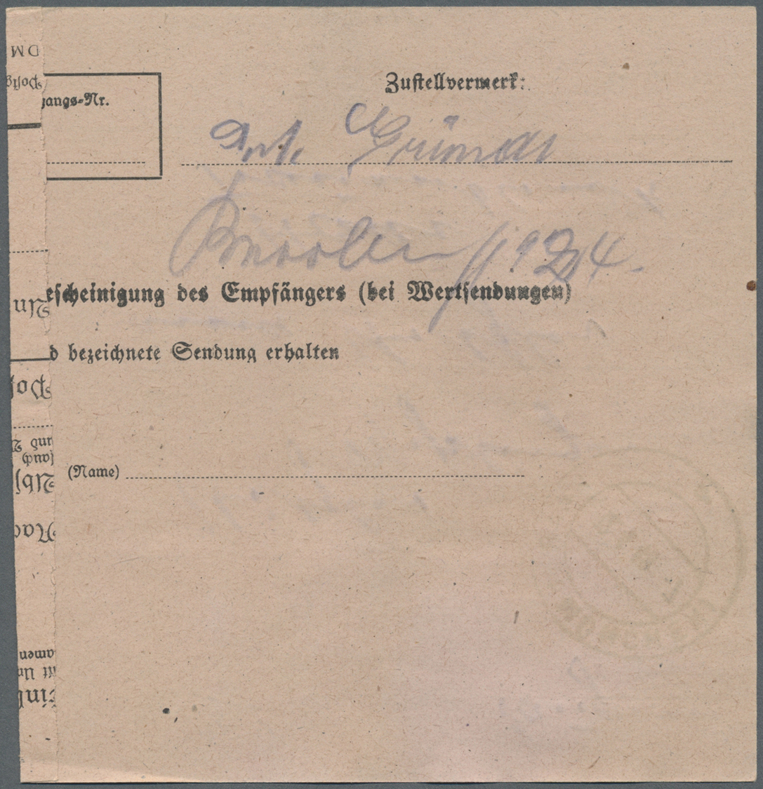 Br Bizone: 1948/52, Paketkartenposten Bauten I mit über 1100 Paketkarten, dabei viele seltene EF, MeF u