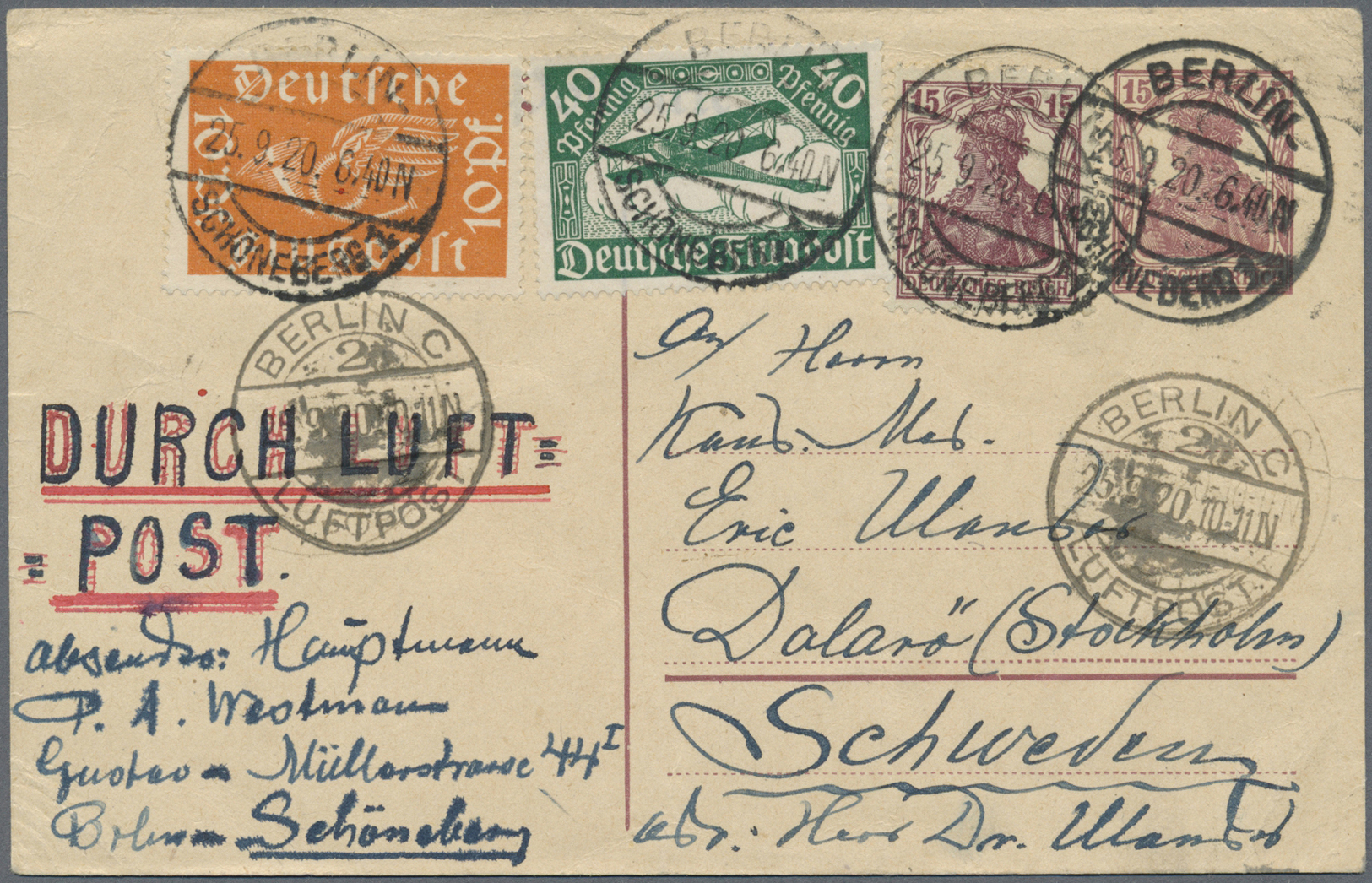Br/GA Deutschland: 1859/1949, Interessantes Konvolut Mit 20 Durchwegs Besseren Belegen Ab Altdeutschland. - Collections