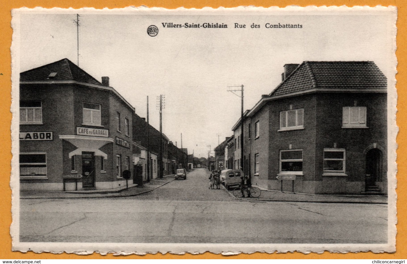 Villers Saint Ghislain - Rue Des Combattants - Café Du Garage - Bières LABOR - Citroën 2 CV - Edition L. CLETTE - ALBERT - Andere & Zonder Classificatie