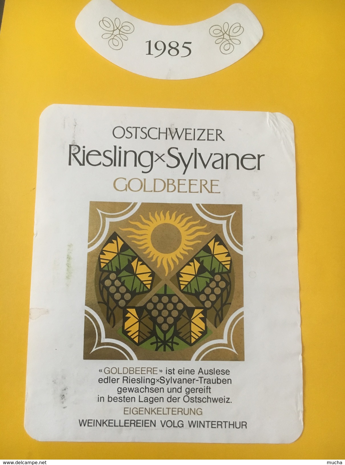 5400 - Goldbeere Riesling X Sylvaner 1985 Suisse - Autres & Non Classés