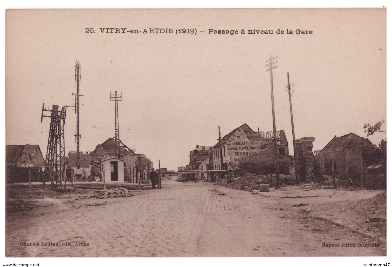 62 - VITRY-EN-ARTOIS . PASSAGE A NIVEAU DE LA GARE - Réf. N°4747 - - Vitry En Artois