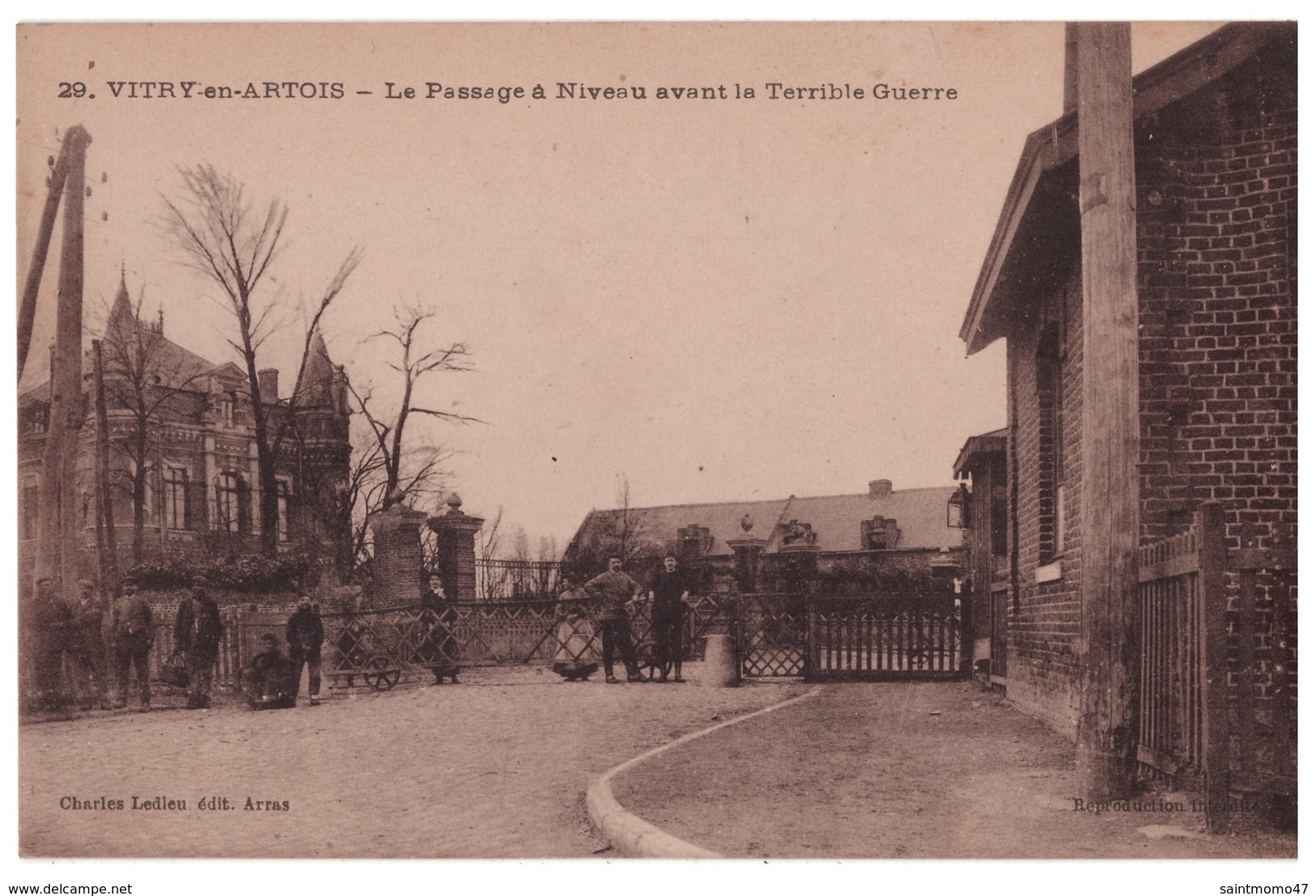 62 - VITRY-EN-ARTOIS . PASSAGE A NIVEAU AVANT LA TERRIBLE GUERRE - Réf. N°4748 - - Vitry En Artois