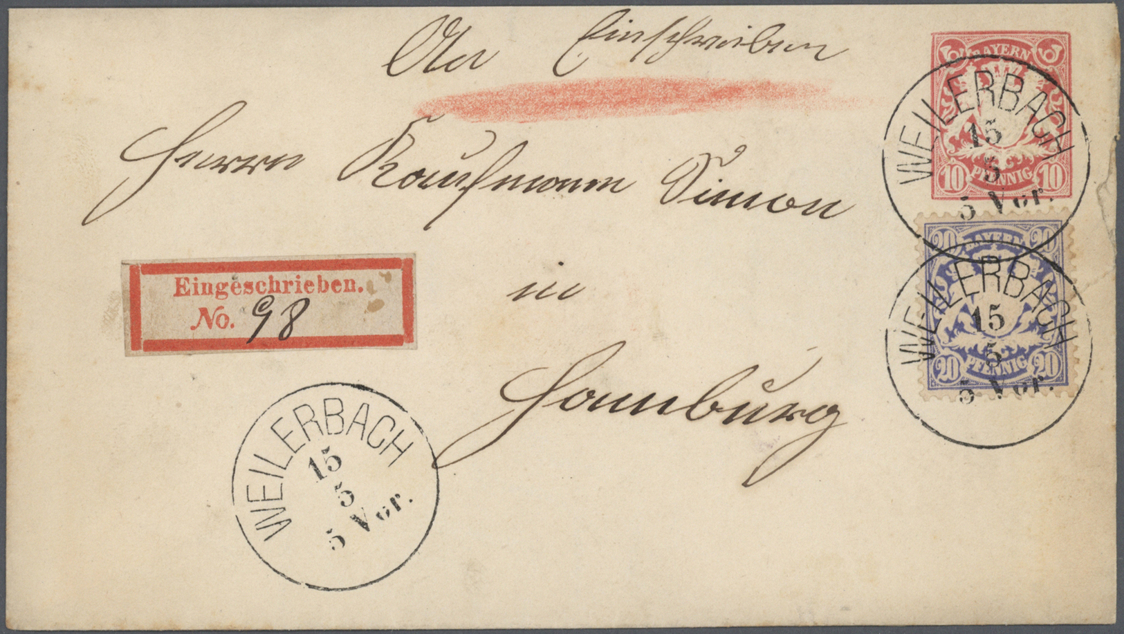 Br/GA Altdeutschland: 1818/1900, Sammlung Von Ca. 35 Unfrankierten Und Frankierten R-Briefen Ab Vorphila, - Sammlungen