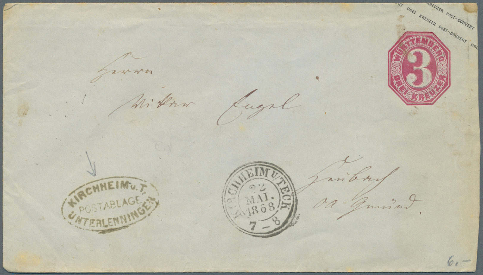 Br/GA/ Altdeutschland: 1840/86 (ca.), Briefe/Ganzsachen-Lot von ca. 33 Belegen ab Vorphila, dabei 8 Postabl
