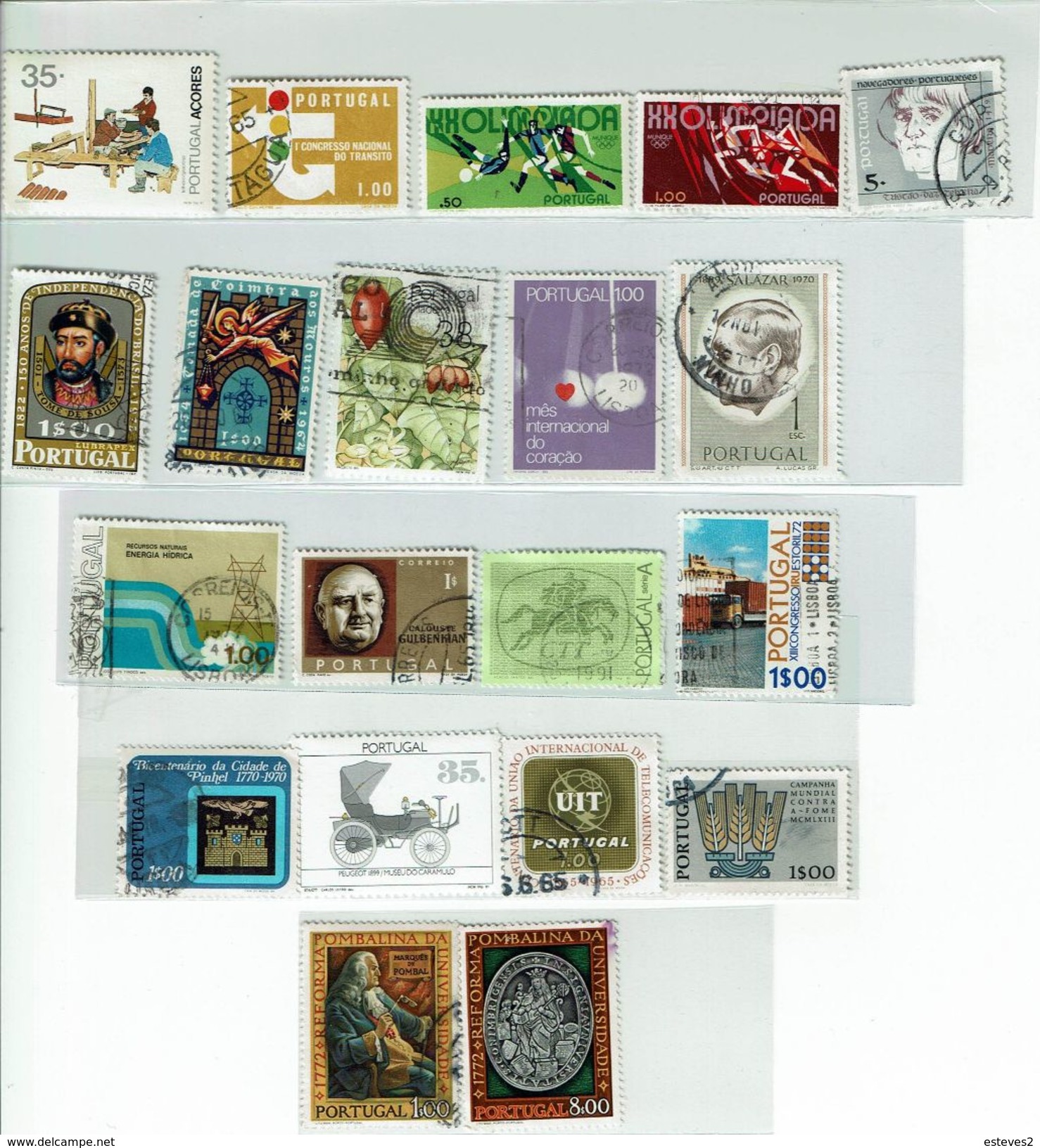 Portugal , 20 Stamps , 20 Timbres - Andere & Zonder Classificatie