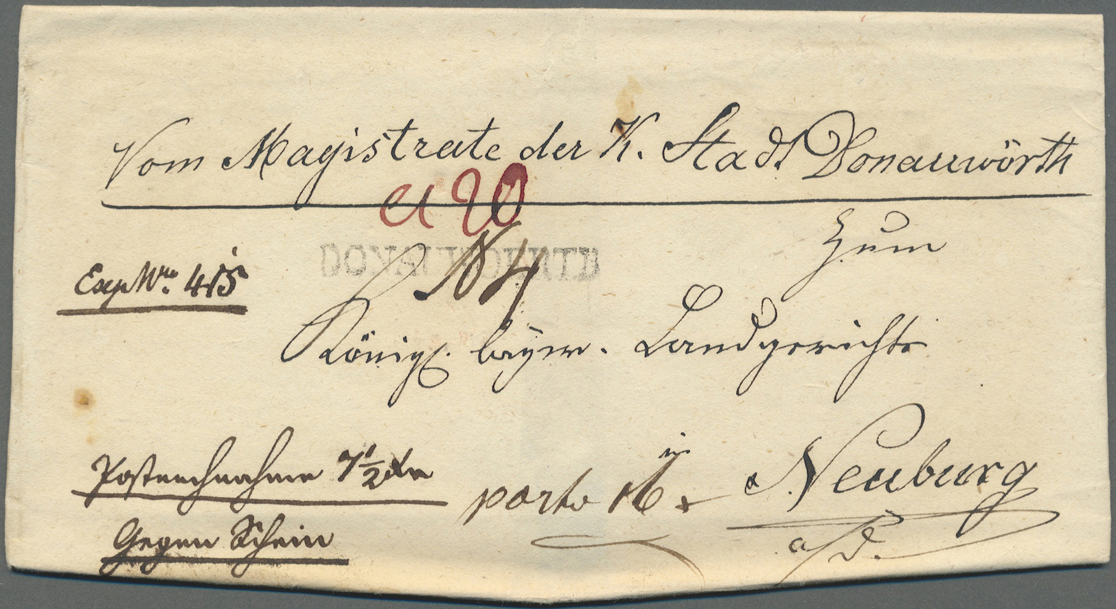 Br Bayern - Vorphilatelie: 1785/1887, 73 Vorphilabriefe, Dienstbriefe, Postscheine Und Rechnungsbriefkö - [Voorlopers