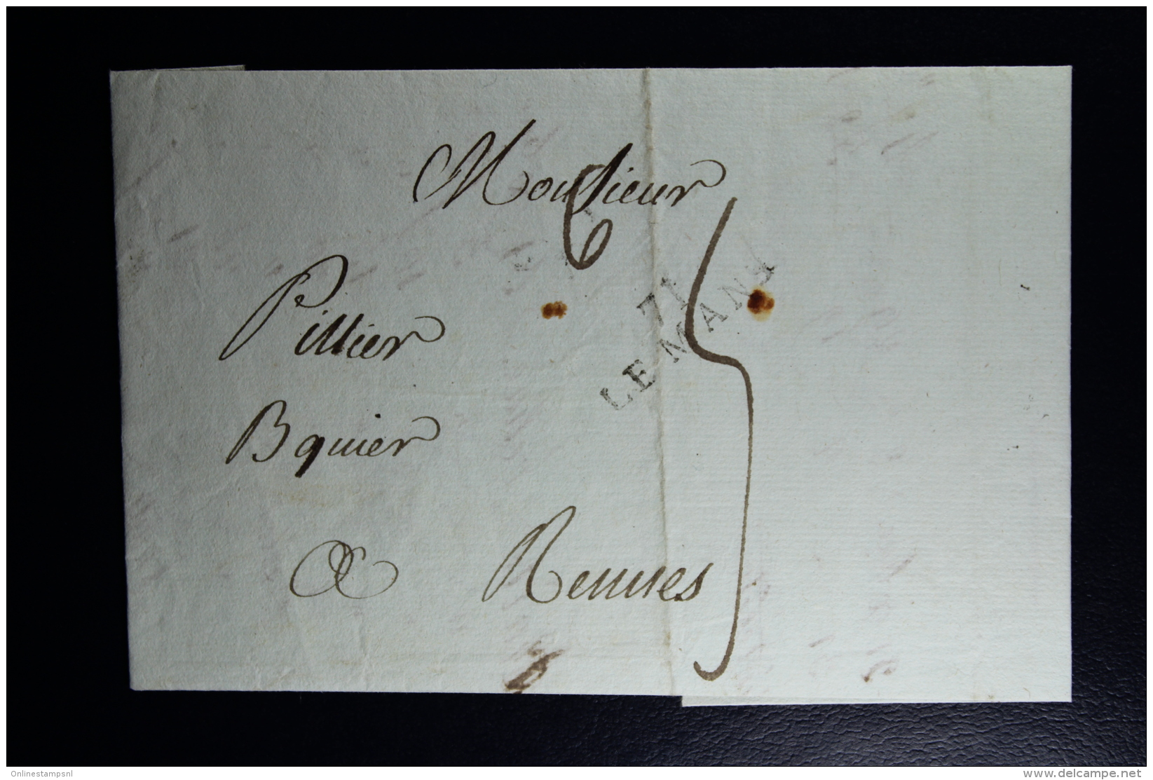 France : Letter 18?    71 Le Mans To Rennes - 1801-1848: Vorläufer XIX