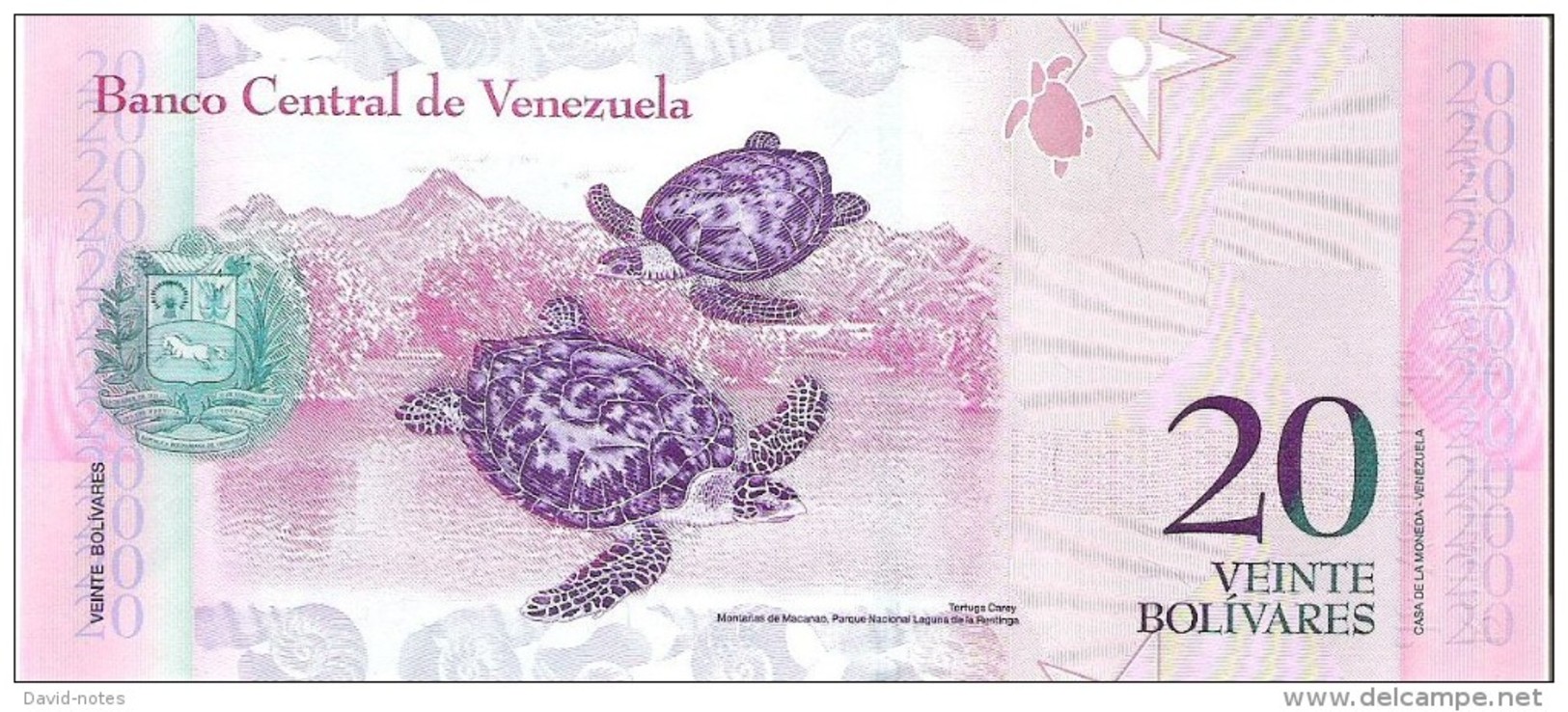 Venezuela  - Pick 91d - 20 Bolivares 2011 - Unc - Venezuela