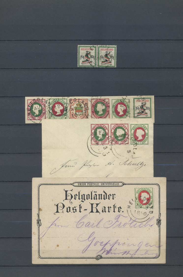 */O/Br Helgoland - Marken Und Briefe: 1860/1890, Interessante Sammlung Ab Der Nr. 1I Ungummiert, 1II Signie - Heligoland