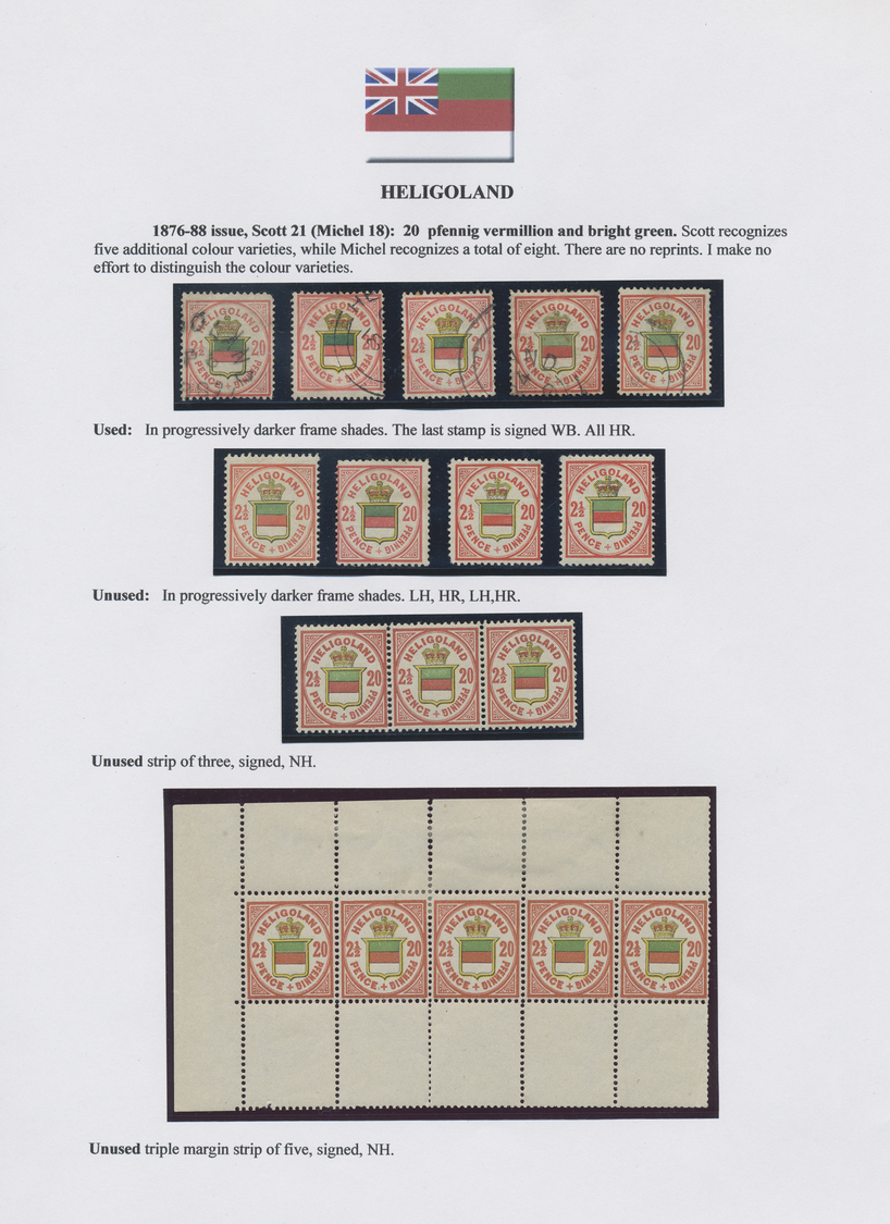 **/*/O/Br Helgoland - Marken Und Briefe: 1867/90, Sehr Schöne Spezialsammlung Ungebraucht (teils Postfrisch) U - Héligoland