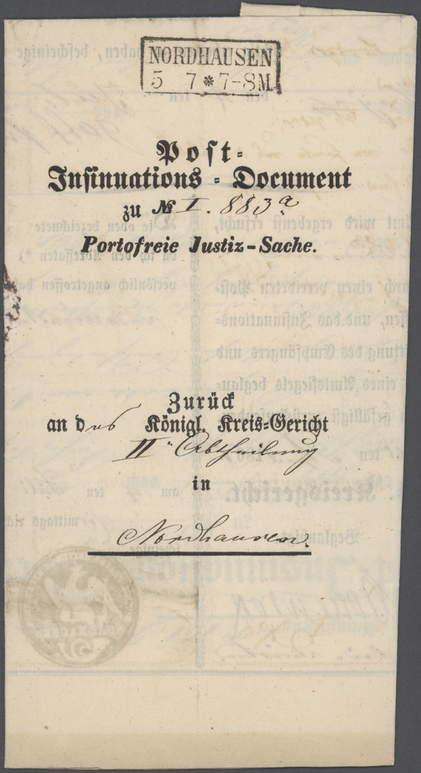 Br Preußen - Stempel: 1800/1860 (ca):  Bestand Mit 315 Belegen, Orte M - Z, Dabei Auch Bessere Orte, Fa - Autres & Non Classés