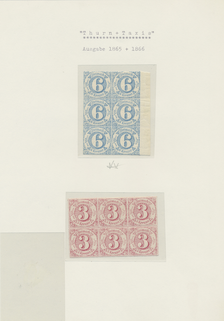 * Thurn & Taxis - Marken Und Briefe: 1852/1867, Reichhaltige Ungebrauchte Sammlung Marken Und Einheite - Autres & Non Classés